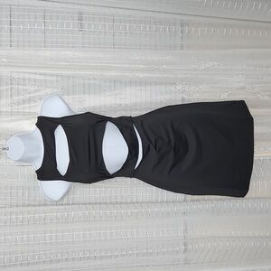 NWT Princess Polly  DALTON Sleeveless MINI DRESS BLACK W/ Cutouts Sz10